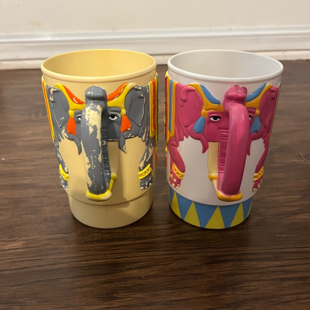 Two Vintage Ringling bros and Barnium and Bailey Circus Mugs